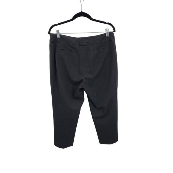 Nine West High-rise Capri Dress Pants 10 Black Stretch Tapered Flat Front - Picture 5 of 12